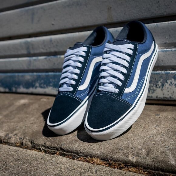 Vans Men's Old Skool Lite+ (Suede/Canvas) Navy - Picture 1 of 9